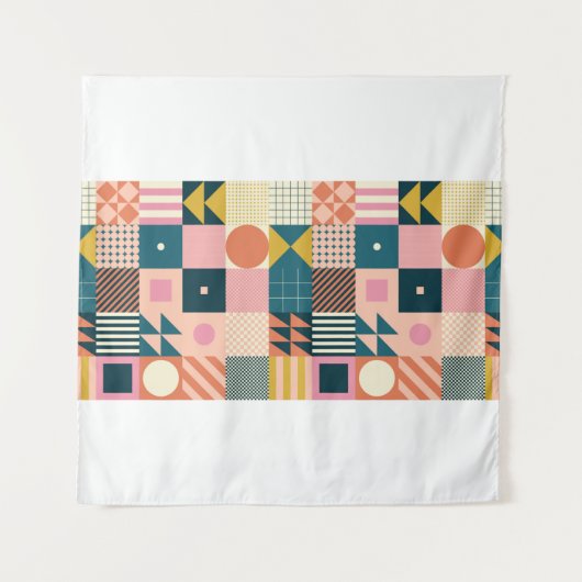 Modern geometrisch abstract patroonontwerp met sim wandkleed (Voorkant)