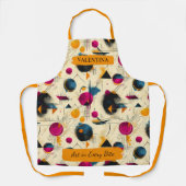 Modern geometrisch Abstract Schort met aangepaste  (Voorkant)