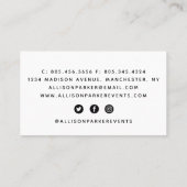 Modern geometrisch Abstract Visitekaartje (Achterkant)