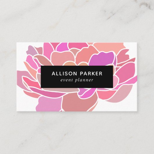 Modern geometrisch Abstract Visitekaartje (Voorkant)