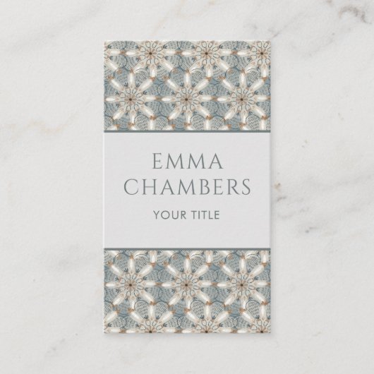 Modern geometrisch Abstract vormenpatroon Visitekaartje (Voorkant)