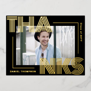 Modern geometrisch Afstuderen dank u Briefkaart