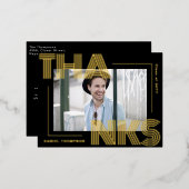 Modern geometrisch Afstuderen dank u Briefkaart (Voorkant / Achterkant)