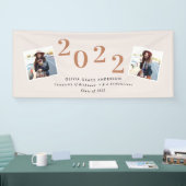 Modern geometrisch afstuderen met meerdere foto's spandoek (Beurs)