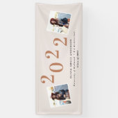 Modern geometrisch afstuderen met meerdere foto's spandoek (Verticaal)