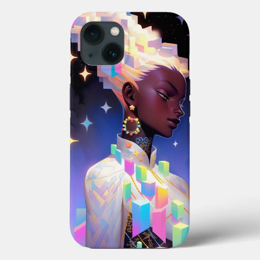 Modern geometrisch anime meisje Case-Mate iPhone case (Achterkant)