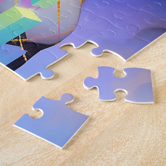 Modern geometrisch anime meisje legpuzzel (Zijkant)