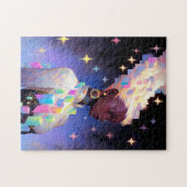 Modern geometrisch anime meisje legpuzzel (Horizontaal)