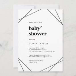 Modern geometrisch Baby shower Kaart