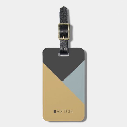 Modern geometrisch Bagagelabel (Voorkant verticaal)