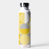 Modern Geometrisch Bauhaus, Mosterdgeel, Grijs Waterfles (Links)