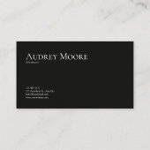 Modern geometrisch bladgoud zwart en wit visitekaartje (Achterkant)