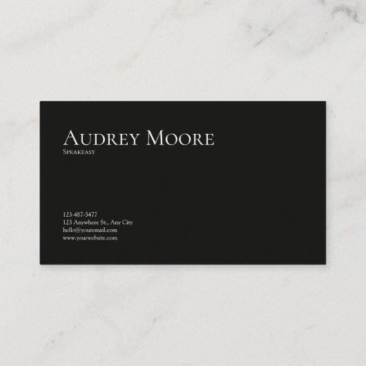 Modern geometrisch bladgoud zwart en wit visitekaartje (Achterkant)