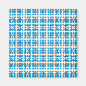 Modern geometrisch blauw SEA vierkantjes patroon Magneet (Voorkant)