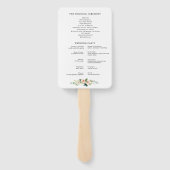 Modern geometrisch blush roze bloemenbruiloft prog handwaaier (Achterkant)