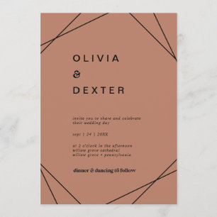 Modern geometrisch   Casual koperhuwelijk Kaart