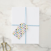 Modern geometrisch confetti patroon cadeaulabel (Met Touw)
