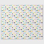 Modern geometrisch confetti patroon cadeaupapier (Vlak)