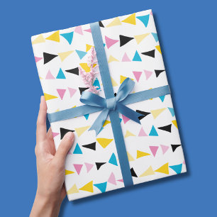 Modern geometrisch confetti patroon cadeaupapier