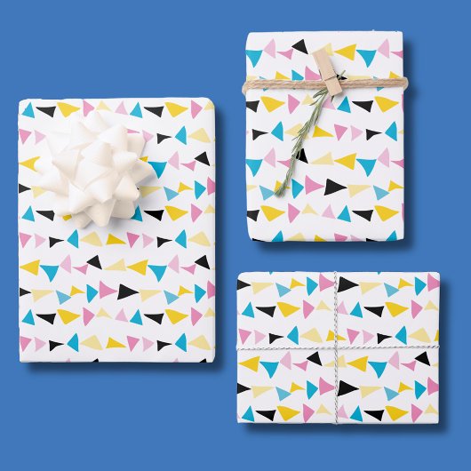 Modern geometrisch confetti patroon inpakpapier vel