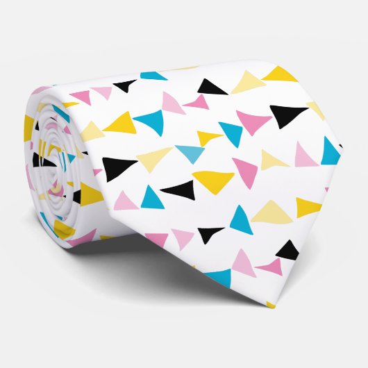 Modern geometrisch confetti patroon stropdas (Opgerold)