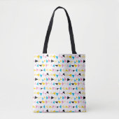 Modern geometrisch confetti patroon tote bag (Voorkant)
