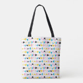 Modern geometrisch confetti patroon tote bag (Achterkant)
