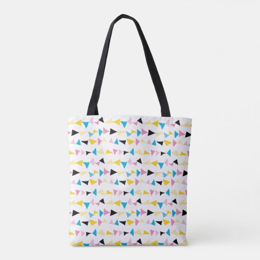 Modern geometrisch confetti patroon tote bag (Achterkant)
