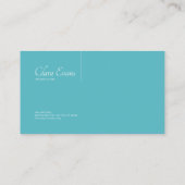 Modern Geometrisch Corporate Blauwgroen & Turquois Visitekaartje (Achterkant)