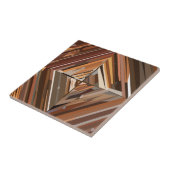 Modern Geometrisch Diamant Houten Achtergrond Patr Tegeltje (Zijkant)