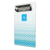 Modern geometrisch diamant monogram mini klembord (Angled2)