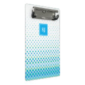 Modern geometrisch diamant monogram mini klembord (Schuin)