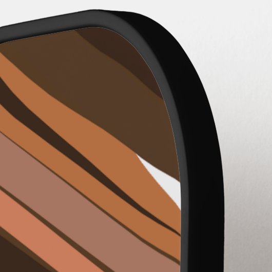 Modern geometrisch diamanten houten patroon pickleball paddle (Links Detail)