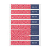 MODERN GEOMETRISCH diamantpatroon trendy marineroo (Vel)