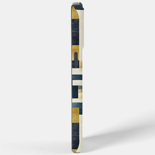 Modern geometrisch doolhof - getextureerde elegant Case-Mate iPhone case (Achterkant / Rechts)