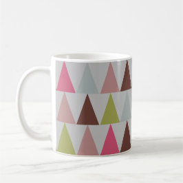 Modern geometrisch driehoekpatroon koffiemok
