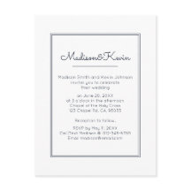 Modern geometrisch | Eenvoudig blauw huwelijk