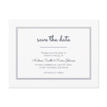 Modern geometrisch | Eenvoudig blauw huwelijk