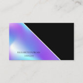 Modern geometrisch, elegant, professioneel hologra visitekaartje (Voorkant)