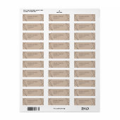 Modern geometrisch | Etiket Oranje retouradres (Full Sheet)