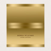 Modern Geometrisch Faux Gold Visitekaartje (Buitenkant ongevouwen)