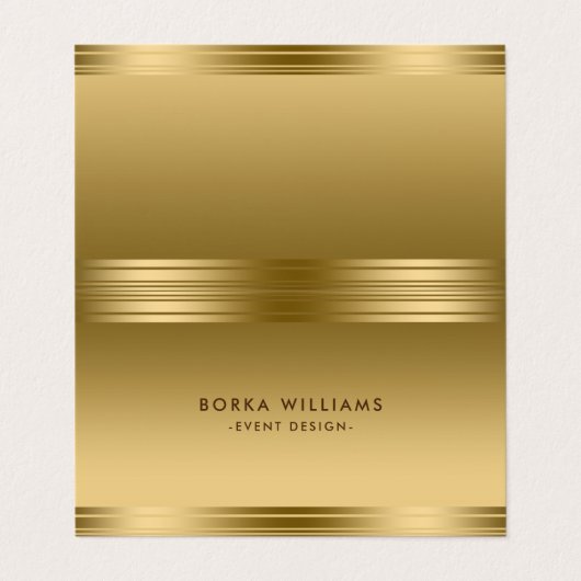 Modern Geometrisch Faux Gold Visitekaartje (Buitenkant ongevouwen)
