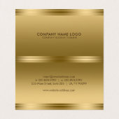 Modern Geometrisch Faux Gold Visitekaartje (Binnenkant ongevouwen)