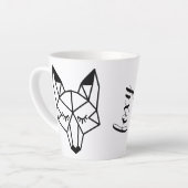 Modern Geometrisch Fox Foxy Script Latte Mok (Linkerhoek)
