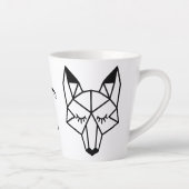 Modern Geometrisch Fox Foxy Script Latte Mok (Rechts)