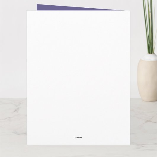 Modern geometrisch frame paars Flora verjaardagska Kaart (Achterkant)