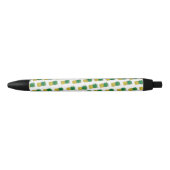 Modern geometrisch geel ananaspatroon zwarte inkt pen (Voorkant)