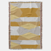 Modern Geometrisch Goud en Grijs Deken (Voorkant Verticaal)