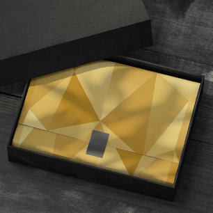 Modern Geometrisch Goud Weefseldocument voor Gifto Tissuepapier