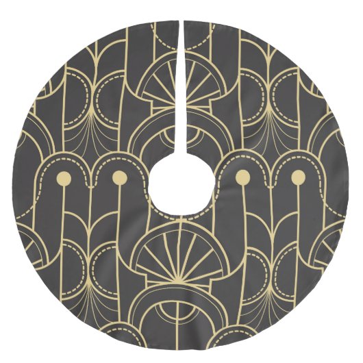 Modern geometrisch: gouden lijnen kerstboom rok (Voorkant)